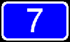 R7 motorway roadsighn